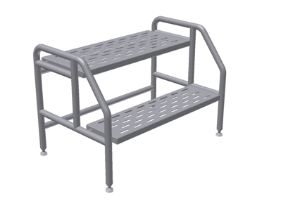 Cleanroom non-mobile Step Stools