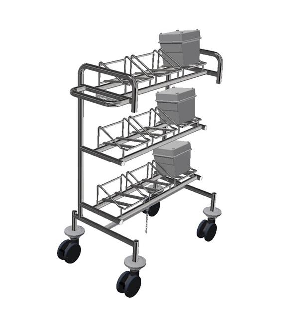 Wafer Transport Cart - 6 inch wafer boxes