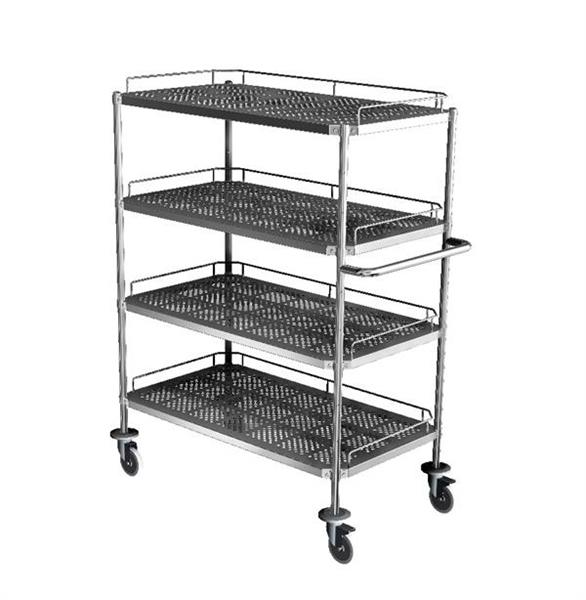 4 Perforated Shelf Cart
