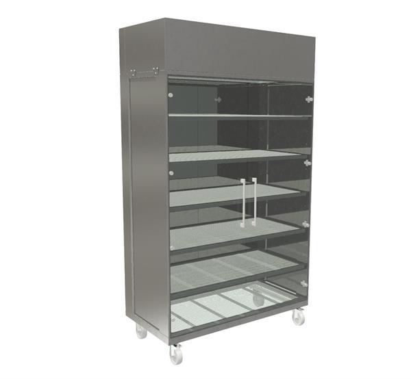 HEPA FFU CABINET - 6 ROD SHELVES