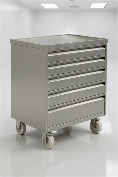 Cleanroom Tool Cart - 5 drawers